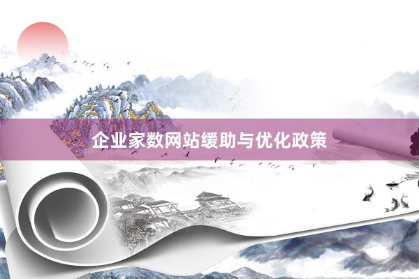企业家数网站缓助与优化政策